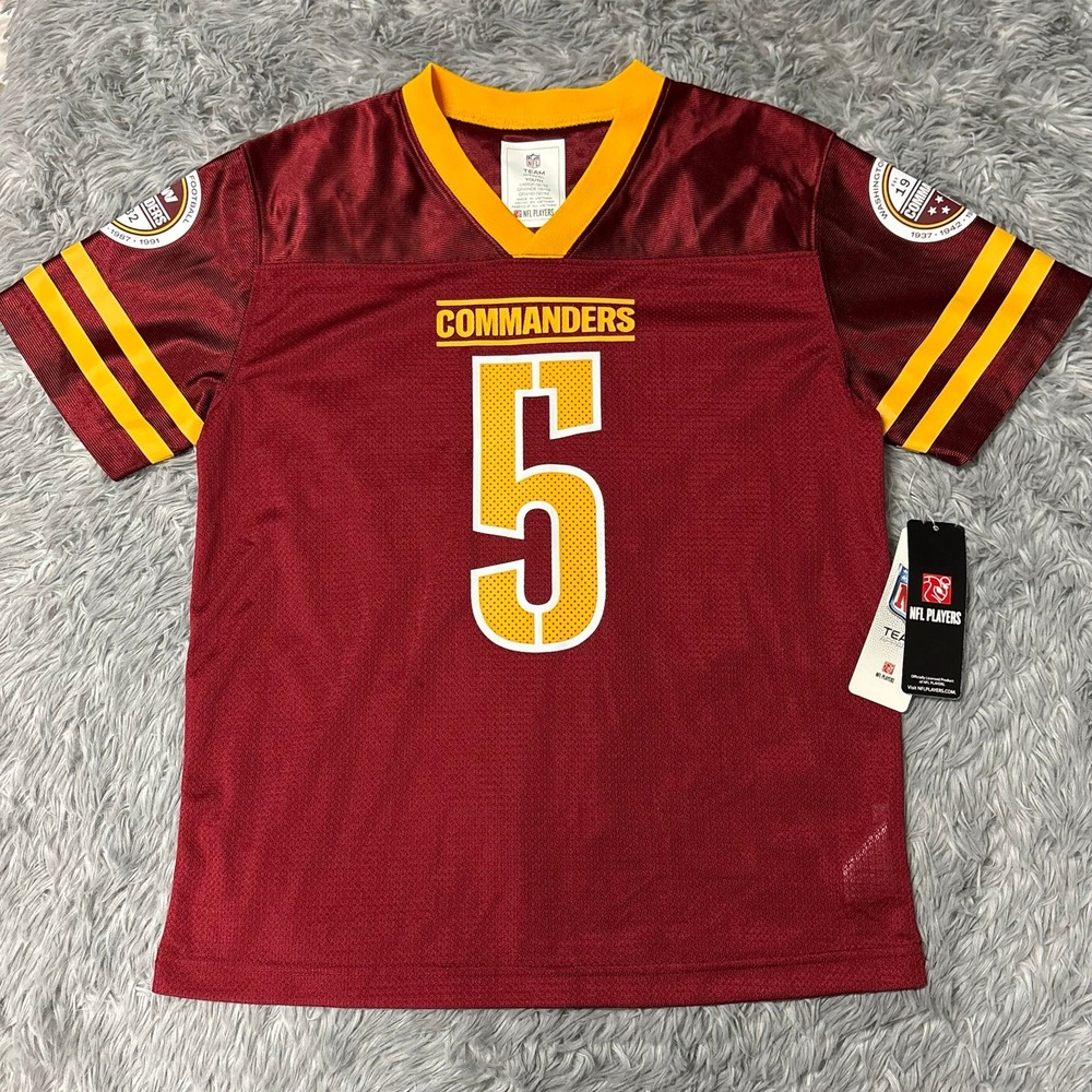 Washington Commanders Jayden Daniels #5 Football Jersey Maroon Youth Large 12/14